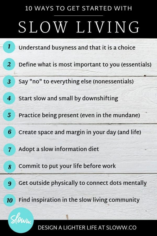 How to Start a Slow Living Lifestyle (+ Infographic) Sloww