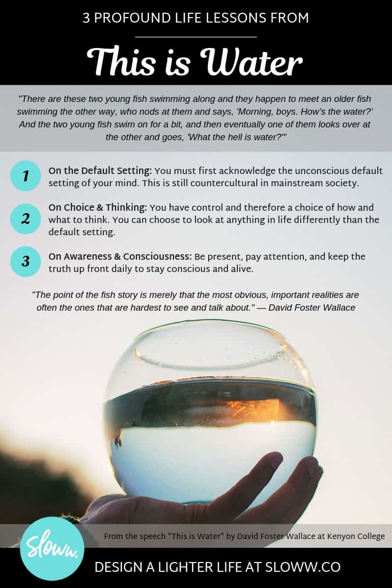 Sloww This is Water David Foster Wallace Infographic