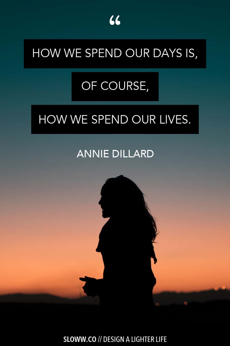 Sloww Annie Dillard Quote