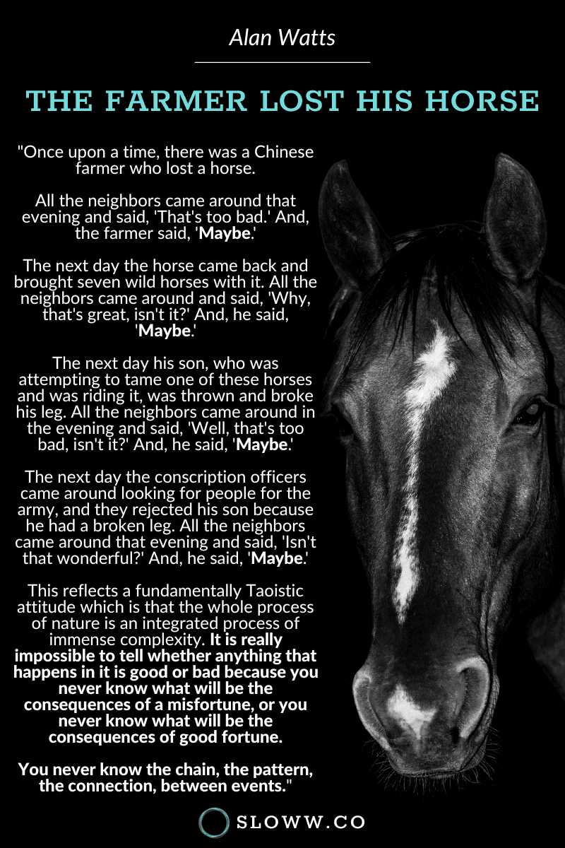 Alan Watts Farmer Lost Horse Story